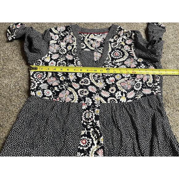 BODEN Mollie Paisley Polka Dot patchwork Shift Dress BoHo Multicolor US 12L Long - Picture 8 of 9